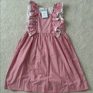 bella bliss Red and White Striped Dress